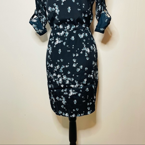 Maison Jules Blue Floral Long Sleeve Dress - Picture 8 of 11